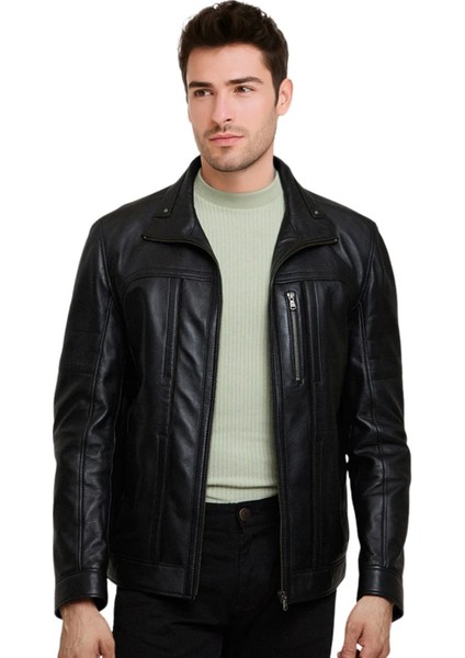 Mateo Hakiki Deri Erkek Siyah Ceket fiyatları