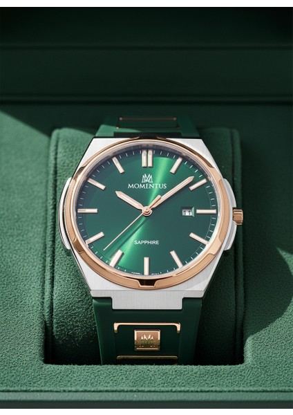 Yeşil Silikon Kordon Erkek Kol Saati EM390T-15YR indirimleri