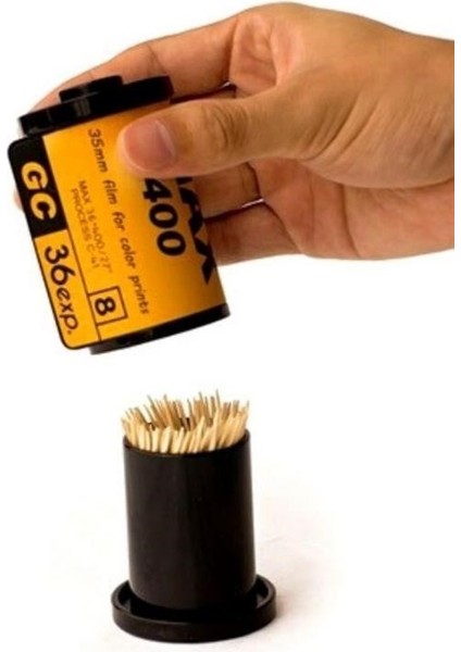 Dörtgen Fotoğraf Filmi Şeklinde Kürdanlık Kürdan Tutucu Kutu