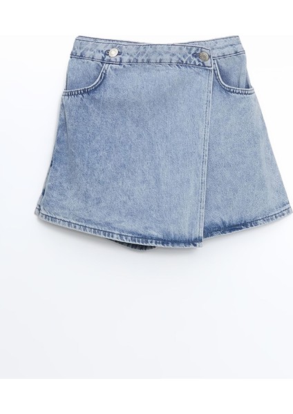Yeni Sezon Kız Çocuk Jean Şort Etek
