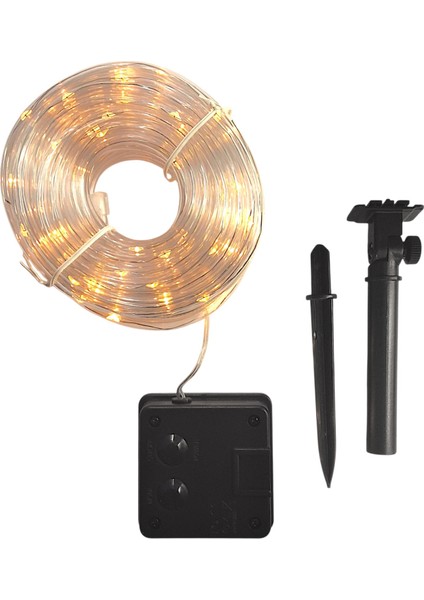 Güneş Enerjili Silikon Borulu 12M Dekoratif 100 LED Lamba – Se Geçirmez Dış Mekan LED Aydınlatma