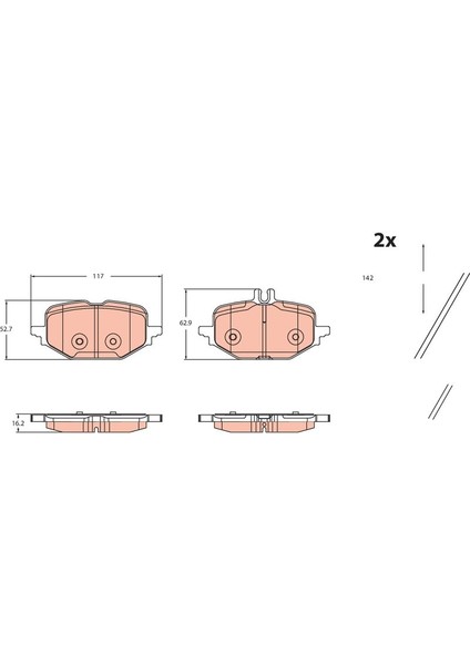 Mtxdpn Fren Balatasi Arka Mercedes W206 S206 C236 A236 W214 S214 C236 A236