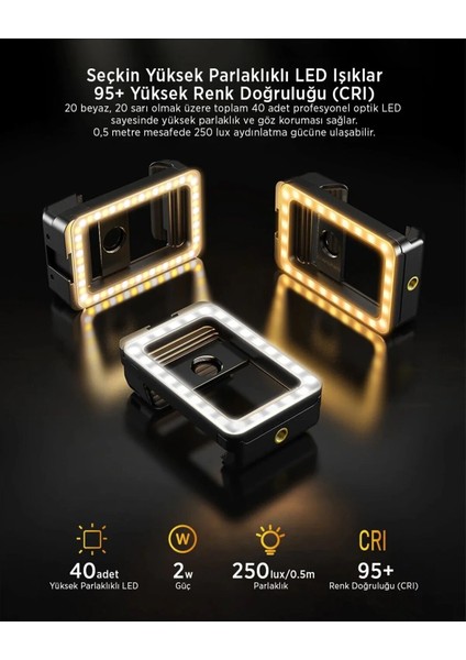 Ld-30 4K Hd 15X Makro Lens & LED Dolgu Işığı – Telefon Kamera Aksesuarı | Profesyonel Detay Çekim fırsatları