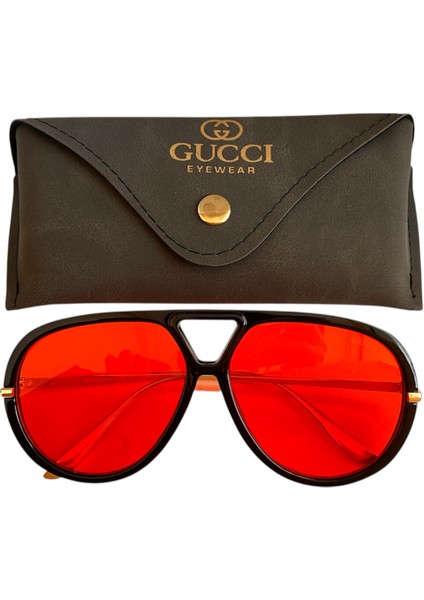 Gucci Kadın kırmızı Güneş Gözlüğü Ekartman 56 Ekartman Yeni Sezon