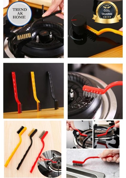 3 Adet Ocak Fırın Mangal Izgara Temizliği Tel Pas Sökme Fırçası 3lü Yağ Temizleme Fırçası fiyatları