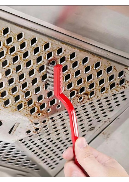 3 Adet Ocak Fırın Mangal Izgara Temizliği Tel Pas Sökme Fırçası 3lü Yağ Temizleme Fırçası