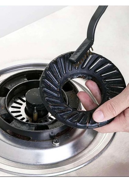 3 Adet Ocak Fırın Mangal Izgara Temizliği Tel Pas Sökme Fırçası 3lü Yağ Temizleme Fırçası