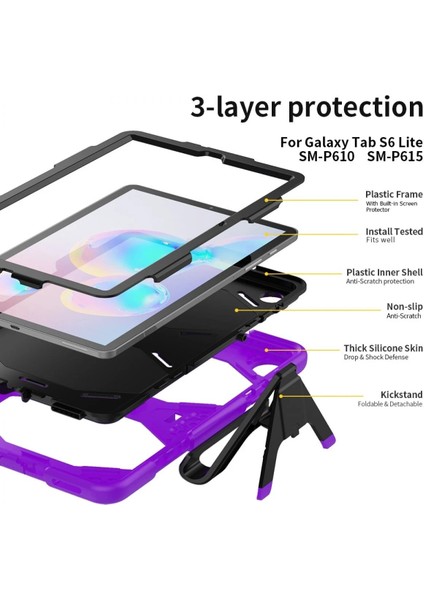 Samsung Galaxy P610 Tab S6 Lite 10.4 Kılıf Griffin Tablet Kapak - MOR-(5796) - MK001R-4O1OR0 indirimleri