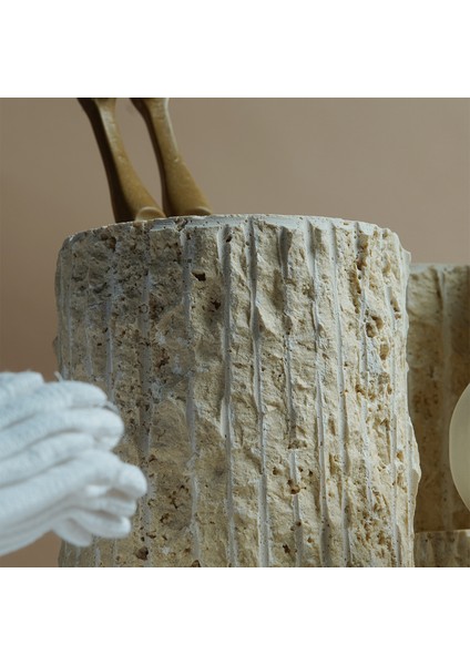 Traverten Mermer Banyo Seti 5’li – El Yapımı Doğal Taş Banyo Aksesuar ve Dekorasyon Seti fırsatları