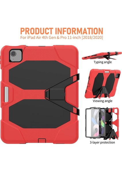 iPad Pro 11 (2020) Kılıf Griffin Tablet Kapak - KIRMIZI-(5796) - MK001R-4O1RA6 fırsatları