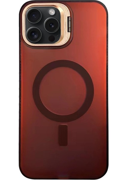 iPhone 15 Pro Primera Magsafe Standlı Kapak - BORDO-(5796) - MK001R-4M5UR8