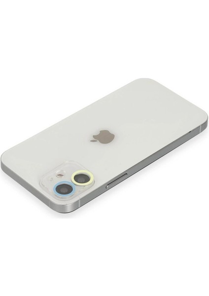 iPhone 12 Mini Renkli Kamera Lens Koruma Cam - SARI-MAVI-(5796) - MK001R-4M45A5 fiyatları