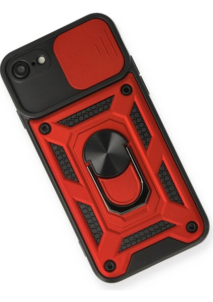 iPhone 7 Kılıf Pars Lens Yüzüklü Silikon - KIRMIZI-(5796) - MK001R-4O7GI9 modelleri