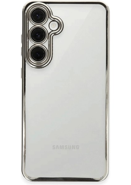 Samsung Galaxy S24 Fe Kılıf Lensli Silikon - GÜMÜŞ-(5796) - MK001R-4M4SW0