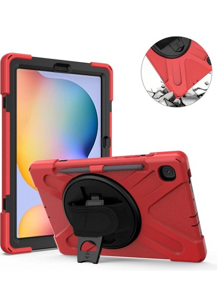 Samsung Galaxy P610 Tab S6 Lite 10.4 Kılıf Amazing Tablet Kapak - KIRMIZI-(5796 - MK001R-4O1SI