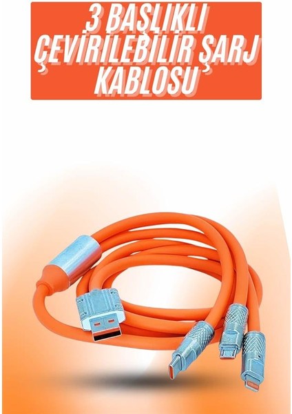 Çoklu Şarj Kablosu USB Type-C Ios Uyumlu 120W Hızlı Şarj Kablosu - MK001R-4OAEW4 fiyatları