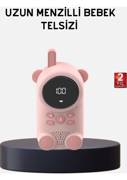 Bebek Telsizi LCD Ekran Vox Iki Yönlü Iletişim USB Şarj Hafif - MK001R-4O83O3