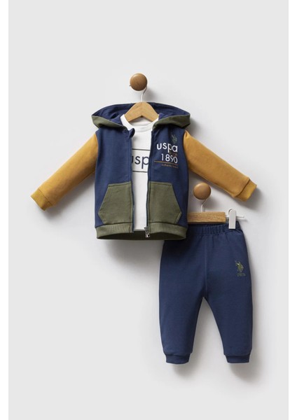 U.s. Polo Assn 3'lü Takım USB2574 Indigo Hardal