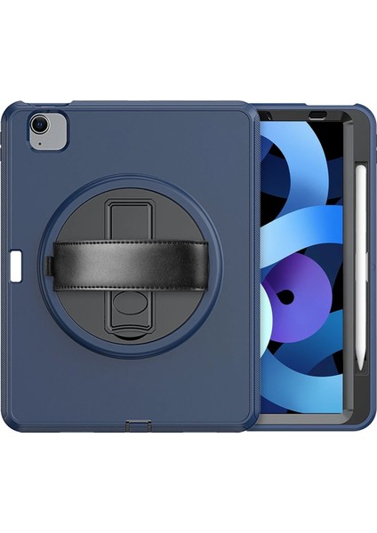 iPad 2022 10.9 (10.nesil) Kılıf Hand Strap Tablet Kılıfı - LACIVERT-(5796) - MK001R-4NWF82 modelleri