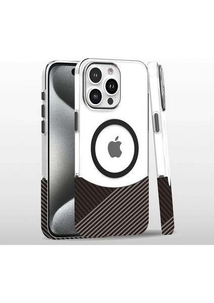 iPhone 16 Pro Carbon Puzzle Magsafe Kapak - GRI-(5796) - MK001R-4OGMB7