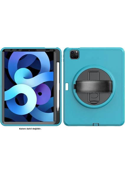 iPad Pro 11 (2018) Kılıf Hand Strap Tablet Kılıfı - TURKUAZ-(5796) - MK001R-4NWEQ9 fiyatları