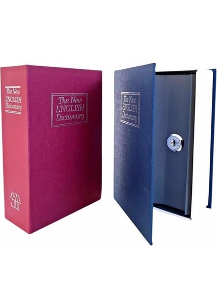 Kitap Görünümlü Gizli Kasa Büyük Boy Anahtarlı Kilitli Para Kasası - MK001R-4OABN2