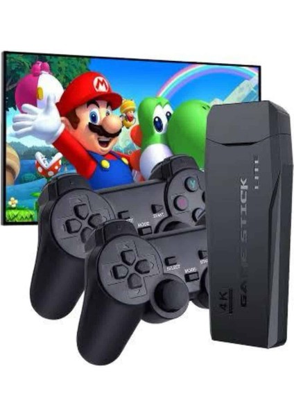 Game Stick El Atarisi 2.4g Kablosuz Çift Kol Oyunlar 4K Game Stick 3500 Oyunlu Atar - MK001R-4OIWD fırsatları