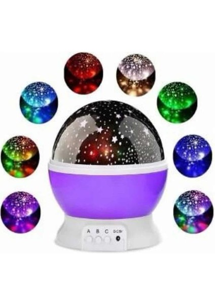 Yıldız Görünümlü Gece Lambası Renkli Masa Lambası Gökyüzü Projeksiyon - MK001R-4O9A29 modelleri