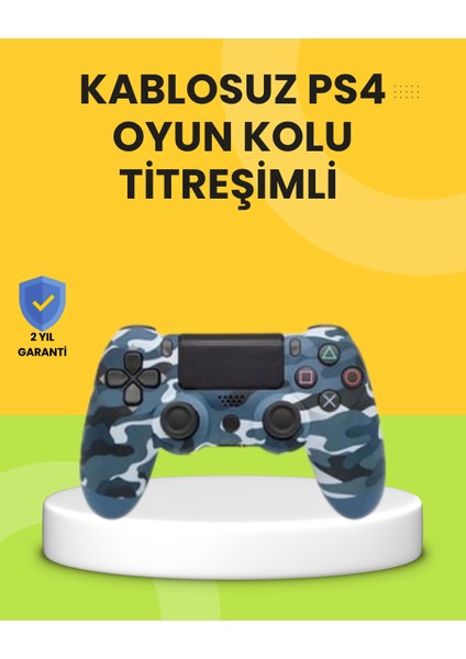 Ps4 Uyumlu Kablosuz Oyun Kolu Ergonomik Çift Titreşimli - MK001R-4O84F5