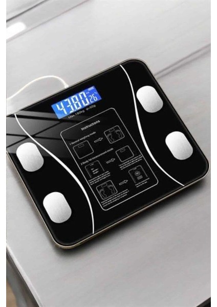 Akıllı Tartı Dijital Baskül Yağ Su Kas Vücut Kitle Kilo Ölçer Tartı - MK001R-4ODVK2 fırsatları