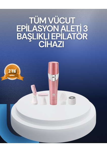 Yüz ve Vücut Tüy Temizleme Makinesi 3 Farklı Başlıklı - MK001R-4OH0R2