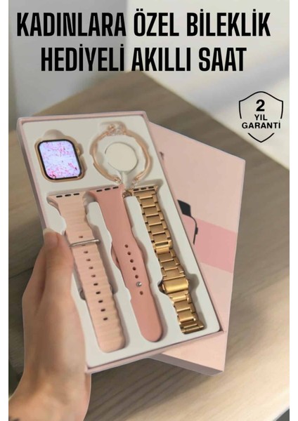 Akıllı Saat Adımsayar Nabız Takibi ve Gps Destekli Kadınlara Özel - MK001R-4OJ928