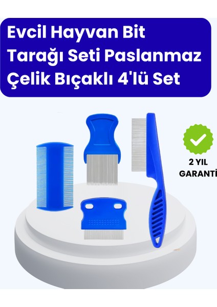 Evcil Hayvan Bakımı Için Dayanıklı ve Çok Amaçlı Tarak Seti (4 Parça) - MK001R-4OI602