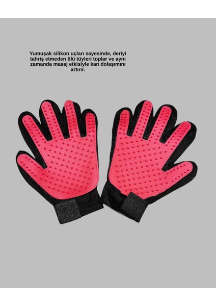 Evcil Hayvan Bakım Eldiveni – Masaj ve Tüy Toplama Özellikli Silikon Eldiven - MK001R-4O8NJ8 modelleri