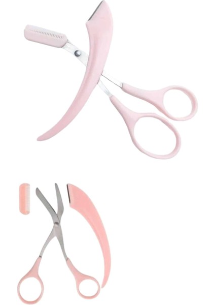 Kavisli Kaş Kirpik Düzeltici Bıyık Alma Taraklı Kaş Makası Yüz Bakım Seti M - MK001R-4OJIQ indirimleri