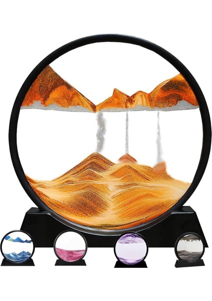 Dekoratif Kum Sulu Kum Saati Yuvarlak Şık Kum Tablosu Kum Saati Şeklinde Kum Tabl - MK001R-4OIX8 fırsatları