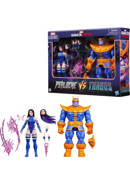 Legends Gamerverse Psylocke Vs Thanos (Retro Video Game) Ikili Aksiyon Figür Seti