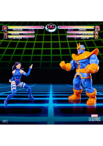 Legends Gamerverse Psylocke Vs Thanos (Retro Video Game) Ikili Aksiyon Figür Seti