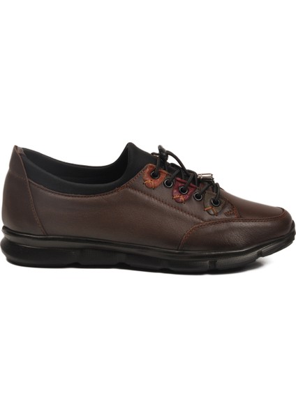 Kahve Hakiki Deri Ortopedik Kadın Casual Ayakkabı fiyatları