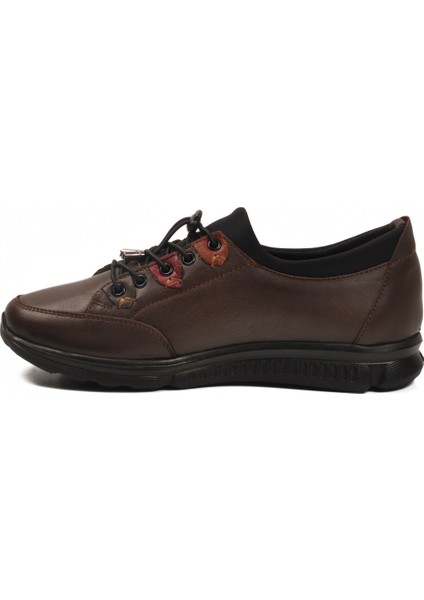 Kahve Hakiki Deri Ortopedik Kadın Casual Ayakkabı fırsatları
