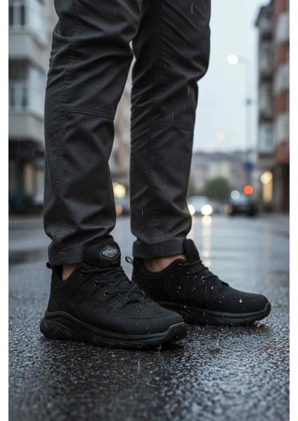 Siyah Nubuk Hakiki Deri Su Geçirmez Erkek Outdoor Ayakkabı modelleri