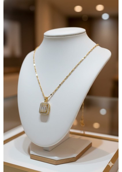 316L Çelik Altın Rengi Çelik Baget Lüks Kolye