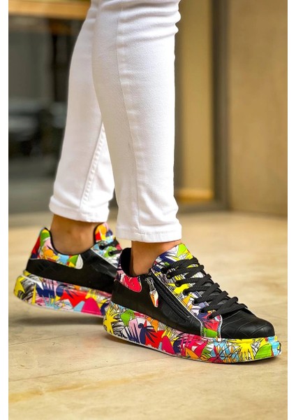 Nrzsnt Kb-02 Kuback Bağcıklı Crocodile Siyah Kırmızı Günlük Erkek Ayakkabı (Numara: 41) indirimleri