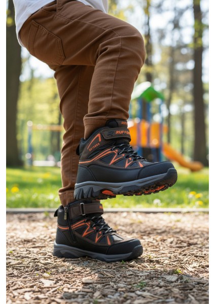 Kahve Turuncu Polarlı Erkek Çocuk Sneaker Bot modelleri