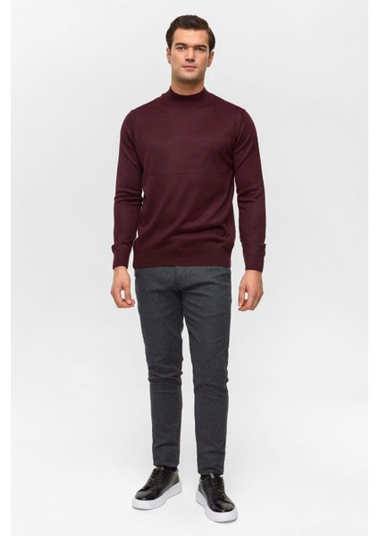 Yün Akrilik Yarım Balıkçı Yaka Bordo Erkek Kazak TR2013700485 indirimleri