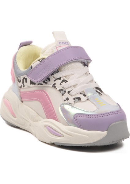 Lila Leopar Desenli Cırtlı Kız Çocuk Spor Ayakkabı modelleri