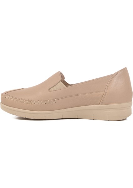Krem Hakiki Deri Anatomik Kadın Casual Ayakkabı fiyatları