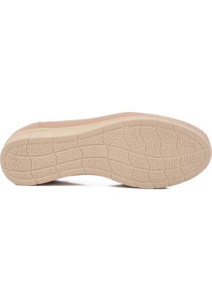 Krem Hakiki Deri Anatomik Kadın Casual Ayakkabı indirimleri