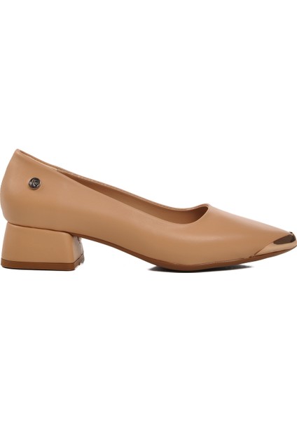 Bej Kadın Topuklu Ayakkabı