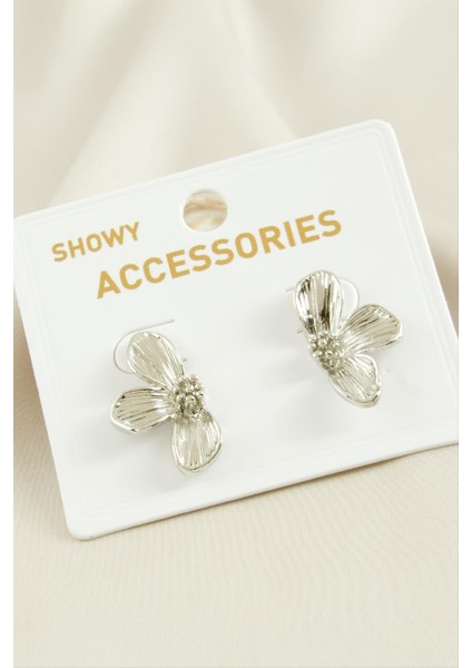 Nrzsnt Orkide Trend Metal Küpe-Gümüş Rengi fiyatları